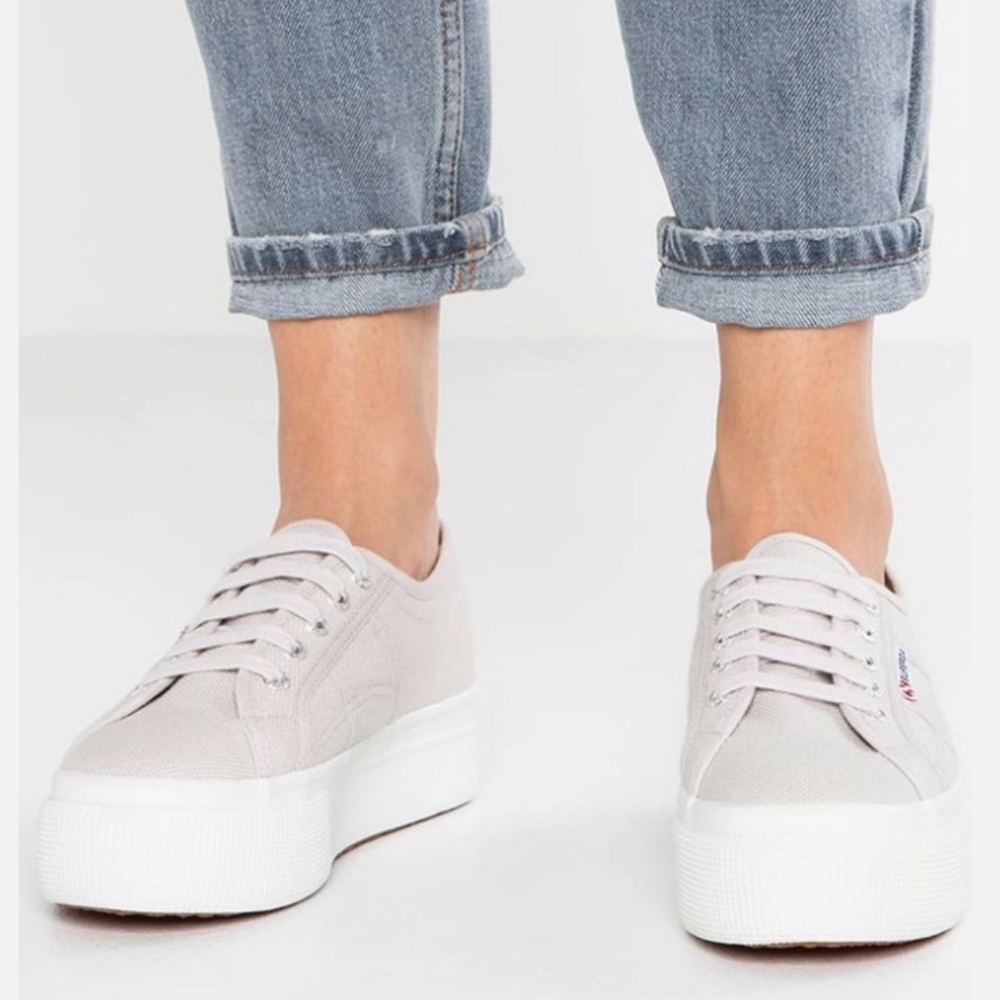Superga Grey Suede Sneakers